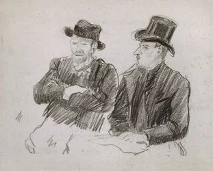 Van Gogh a Beszélgetésben, 1890 (fekete kréta papíron)